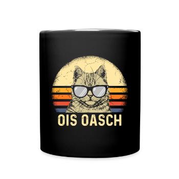 Ois Oasch Süßes Kätzchen Katzen - Tasse einfarbig - Schwarz - Vorne
