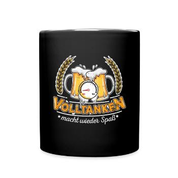 Tanken macht wieder Spaß - Tasse einfarbig - Schwarz - Vorne