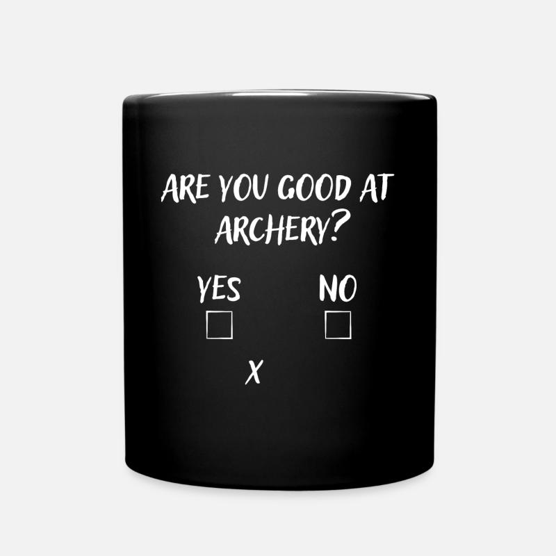 Archery Sarcasm Quote Archer Bow Hunting Gift - Full Colour Mug - black