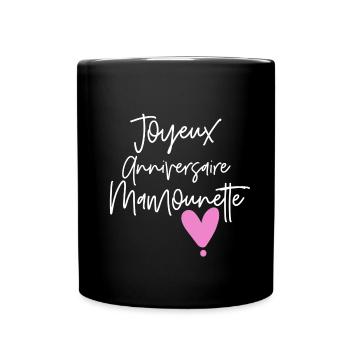 Joyeux anniversaire maman - Mug uni - noir - Devant