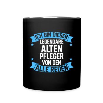 Altenpflege Pflegekraft Altenpfleger - Tasse einfarbig - Schwarz - Vorne