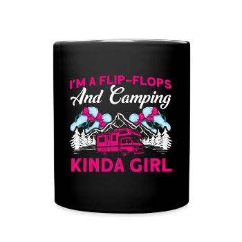 Camping camping en plein air Camping Camping - Mug uni - noir - Devant