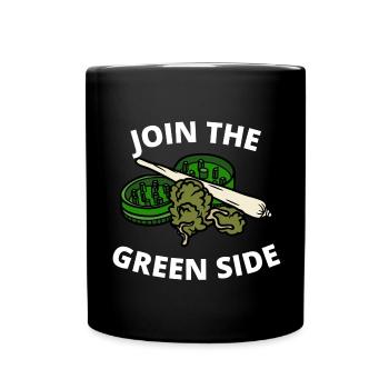 Rejoignez le côté vert Stoner Shirt - Mug uni - noir - Devant