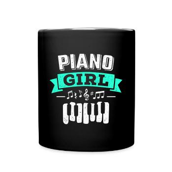 Piano Music Pianist Sheet Music - Full Colour Mug - black - Front