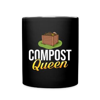 Composting Compost Worm Waste - Full Colour Mug - black - Front