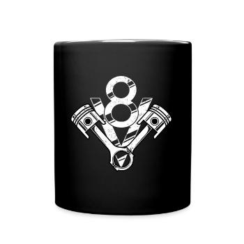 Conception de moteur V8 cylindres pour les fans de muscle car - Mug uni - noir - Devant