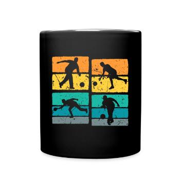 Vintage Bowling - Tasse einfarbig - Schwarz - Vorne