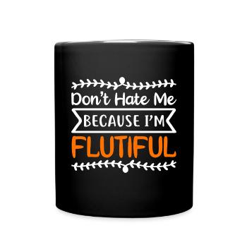Drôle de flûte flutiful Marching Band - Mug uni - noir - Devant