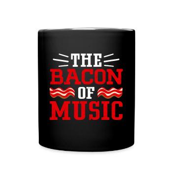 The Bacon Of Music Funny Saxphonist Saxophone - Tasse einfarbig - Schwarz - Vorne