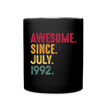 Juli 1992 - 30. Geburtstag Geschenk. Awesome. - Tasse einfarbig - Schwarz - Vorne