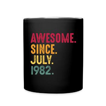 Juli 1982 - 40. Geburtstag Geschenk. Awesome. - Tasse einfarbig - Schwarz - Vorne