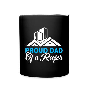 Fier Papa Père Couvreur Père Famille - Mug uni - noir - Devant