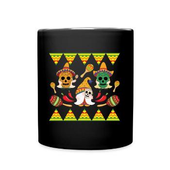 Mexican Dwarves Sombrero Cinco De Mayo - Full Colour Mug - black - Front
