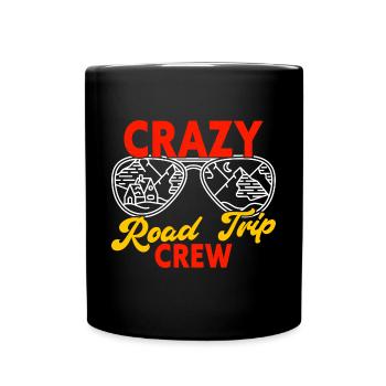 Crazy Road Trip Crew Voyage en famille - Mug uni - noir - Devant