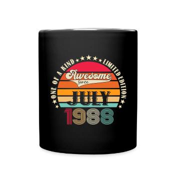 Awesome since July 1988 34th birthday Men's Fun - Full Colour Mug - black - Front
