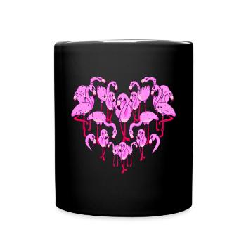 Flamingo Lustiges Flamingo Vogel Geschenk - Tasse einfarbig - Schwarz - Vorne