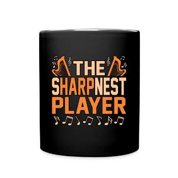 Harfe - Tasse einfarbig - Schwarz - Vorne