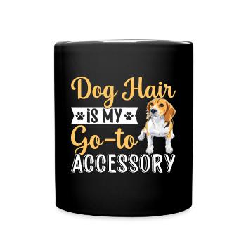 Beagle Hundehaar Ist Mein Accessoire Lustige - Tasse einfarbig - Schwarz - Vorne