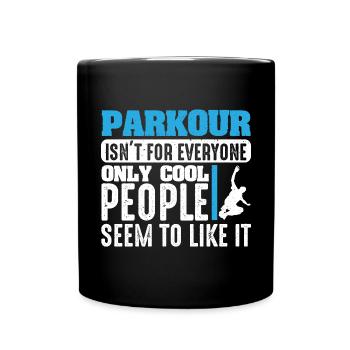 Parkour Freerunning Traceur - Tasse einfarbig - Schwarz - Vorne