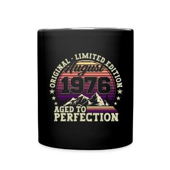 Original August 1976 46th Birthday Fun Gift - Full Colour Mug - black - Front