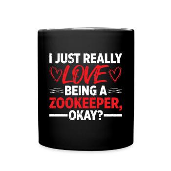 Zoowärter - Tasse einfarbig - Schwarz - Vorne