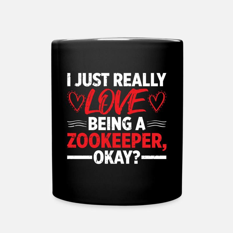 Zoowärter - Tasse einfarbig - Schwarz