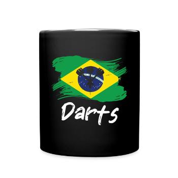Brasielien Dart Player Design / Jeu de fléchettes - Mug uni - noir - Devant