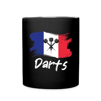 France Dart Player Design / Jeu de fléchettes - Mug uni - noir - Devant