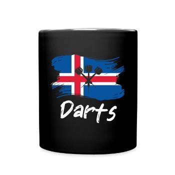 Conception de joueur de fléchettes insulaire / Jeu de fléchettes - Mug uni - noir - Devant