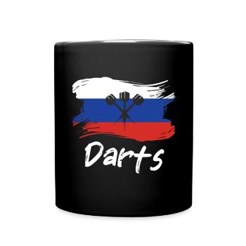 Russie Dart Player Design / Dartboard - Mug uni - noir - Devant