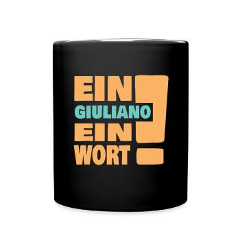 Ein giuliano ein Wort - Tasse einfarbig - Schwarz - Vorne