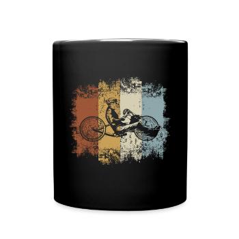 Vintage Handbike - Tasse einfarbig - Schwarz - Vorne