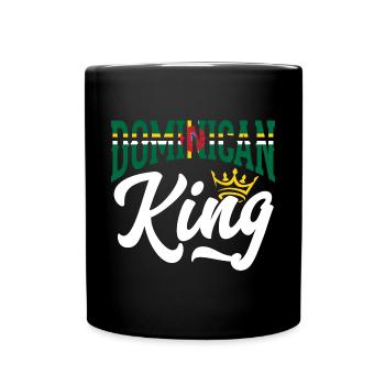 Dominican King Dominica Dominican Dominica Flag - Full Colour Mug - black - Front