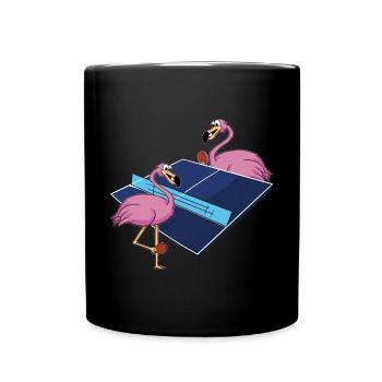 Tischtennis Outfit Damen Katze - Tasse einfarbig - Schwarz - Vorne