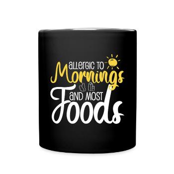Have Food Allergies Please Aks Before Feeding - Full Colour Mug - black - Front