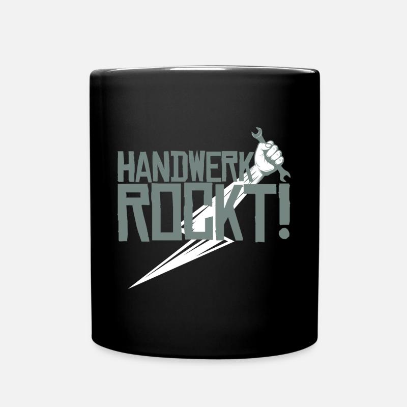 Handwerk rockt - Tasse einfarbig - Schwarz