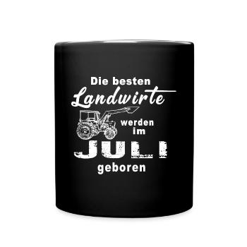 Landwirtschaft Landwirt Bauer Geburtstag Geschenk - Tasse einfarbig - Schwarz - Vorne