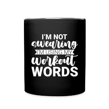 Je ne jure pas que j’utilise mes mots d’entraînement 2 - Mug uni - noir - Devant