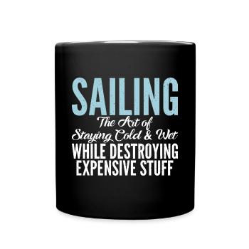 Catamaran sailing - Full Colour Mug - black - Front