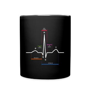 ekg herzschlag - Tasse einfarbig - Schwarz - Vorne