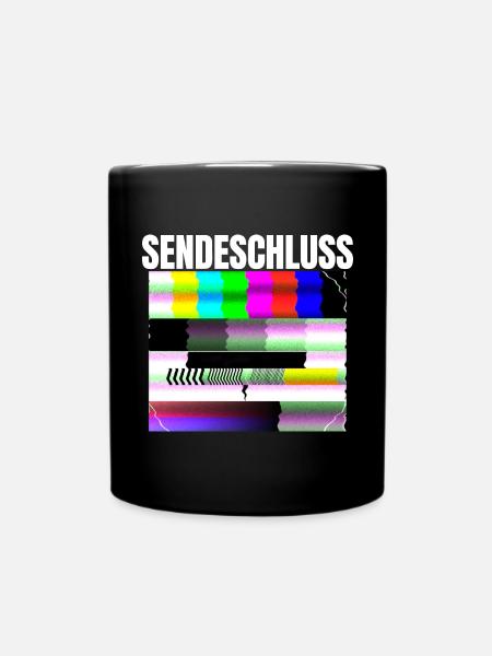 Testbild Röhrenbildschirm Testbild Sendepause 80s - Tasse einfarbig - Schwarz