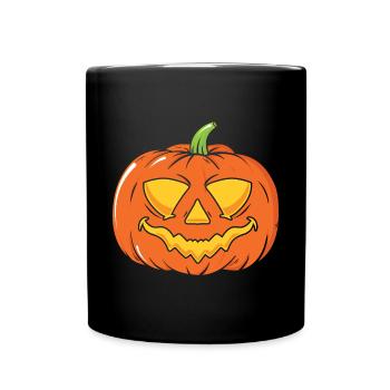 Citrouille d’Halloween - Mug uni - noir - Devant