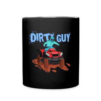 Dirty Guy ATV Design für männliche Quad-Fahrer - Tasse einfarbig - Schwarz - Vorne