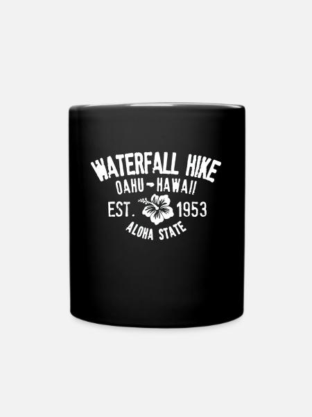Waterfall Hike Oahu Hawaii - Mug uni - noir
