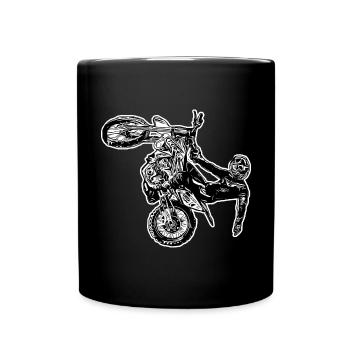 Motocross / Enduro / Freestyle mx / Dirtbike rétro - Mug uni - noir - Devant