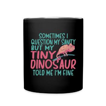 Herpétologiste des reptiles lézards caméléons - Mug uni - noir - Devant