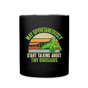 Leguan Eidechse Reptil Herpetologe - Tasse einfarbig - Schwarz - Vorne