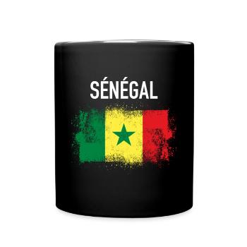 Senegal - Tasse einfarbig - Schwarz - Vorne