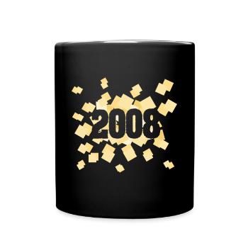 Born 2008 - Full Colour Mug - black - Front