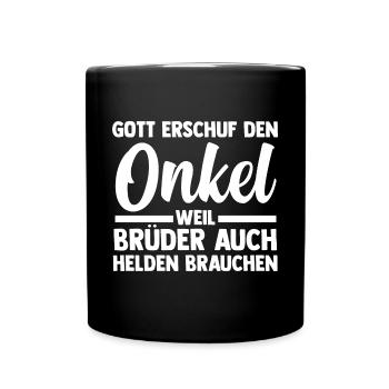 Patenonkel Pate Onkel - Tasse einfarbig - Schwarz - Vorne